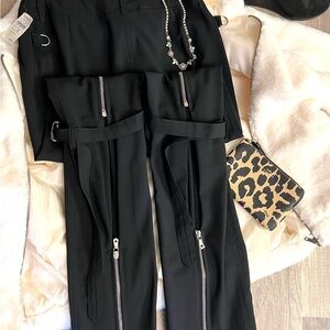 Dolce & Gabbana Black Pants with Zipper Accents